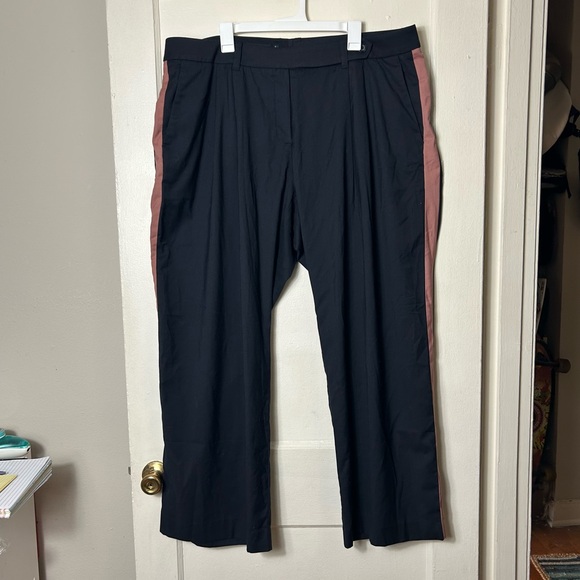 Wildfang the empower wide leg trousers tuxedo stripe plus size 20W - Picture 4 of 12